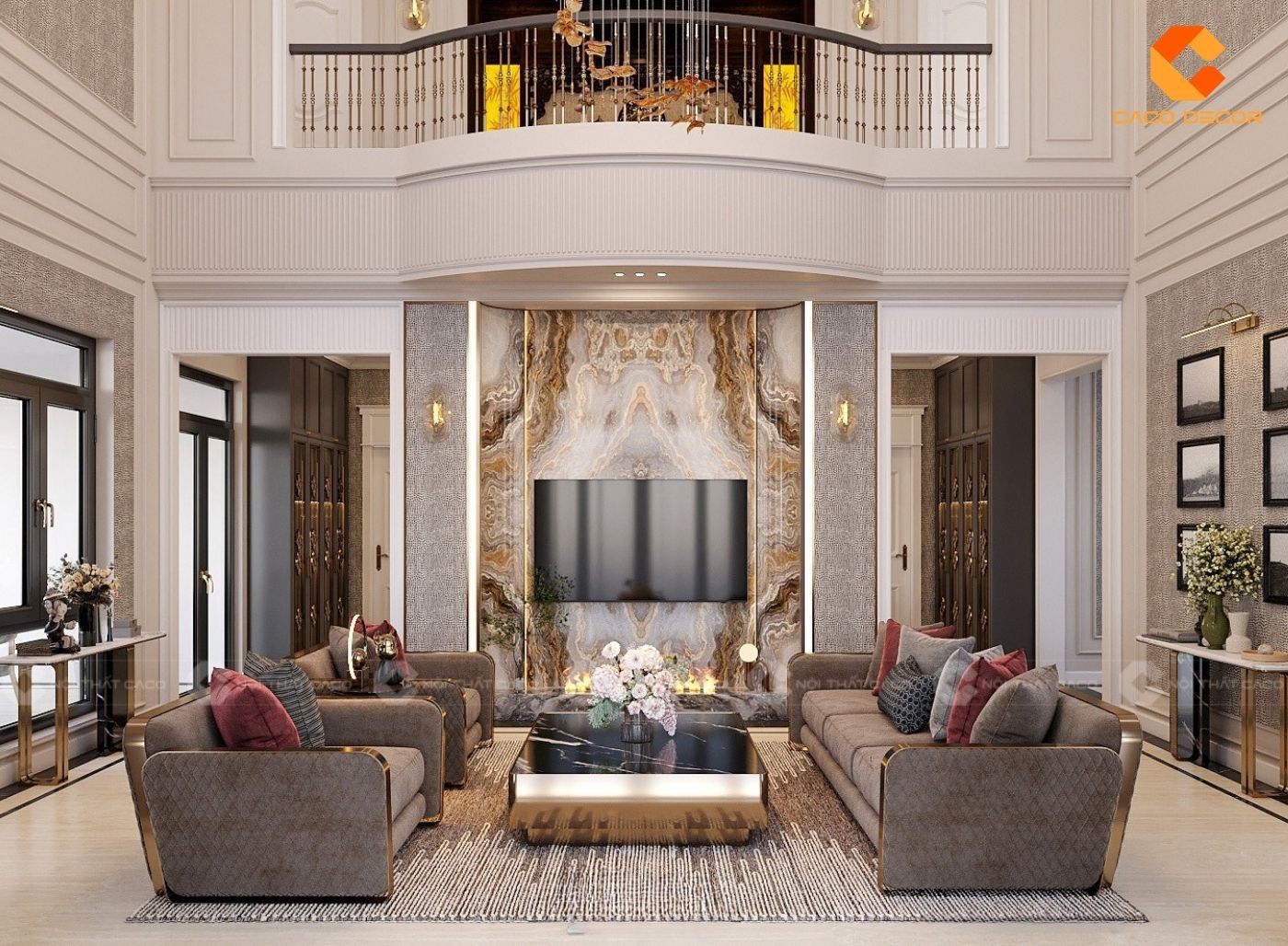 Bố trí phòng khách biệt thự một cách hợp lý